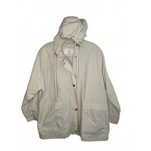 Vintage 90's London Fog Women's Beige Hooded Jacket Size Small